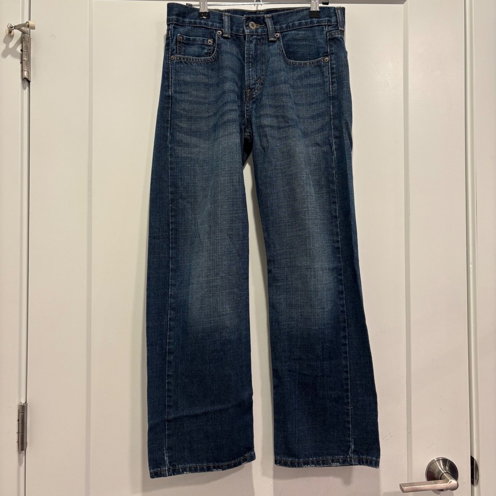 Levis 569 Loose Straight Jeans Boys 14 Regular Medium Wash Denim 27x27